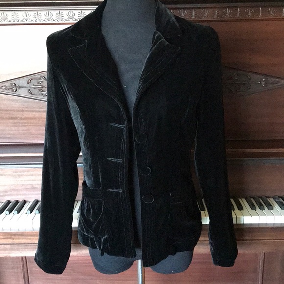 Ambiance Jackets & Blazers - Velvet black jacket